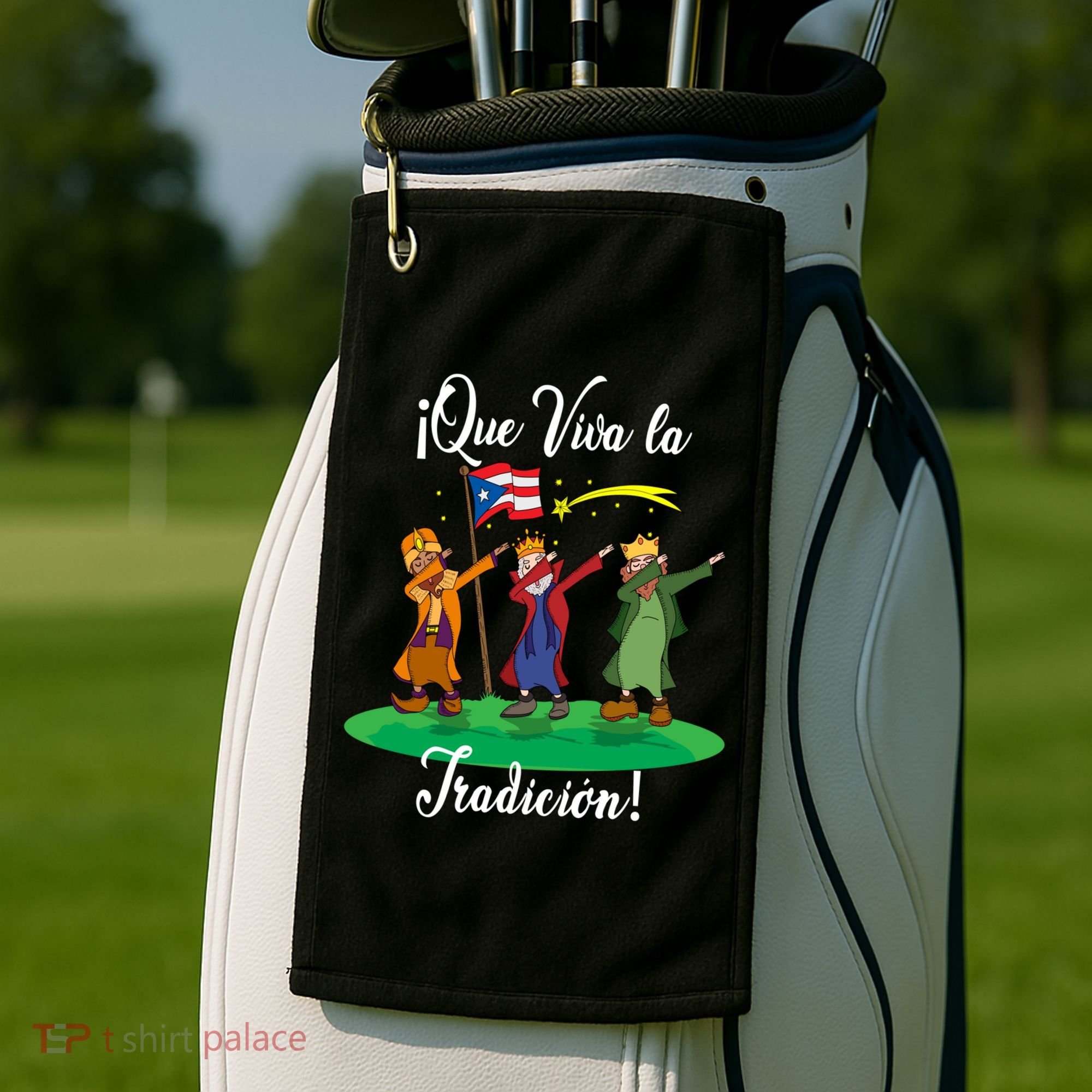 Los Tres Reyes Magos Three Wise Kings Dabbing Christmas Funny Gift Golf Towel