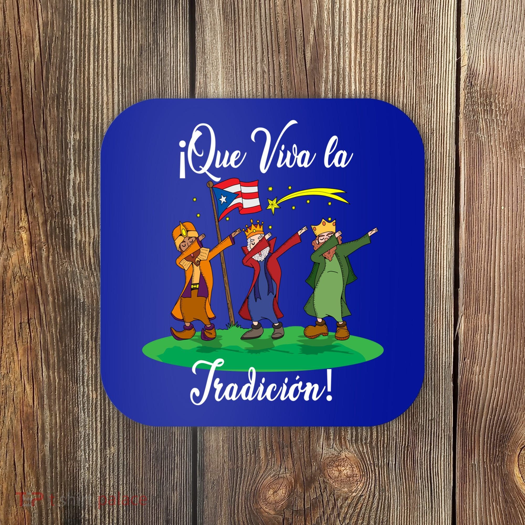 Los Tres Reyes Magos Three Wise Kings Dabbing Christmas Funny Gift Coaster