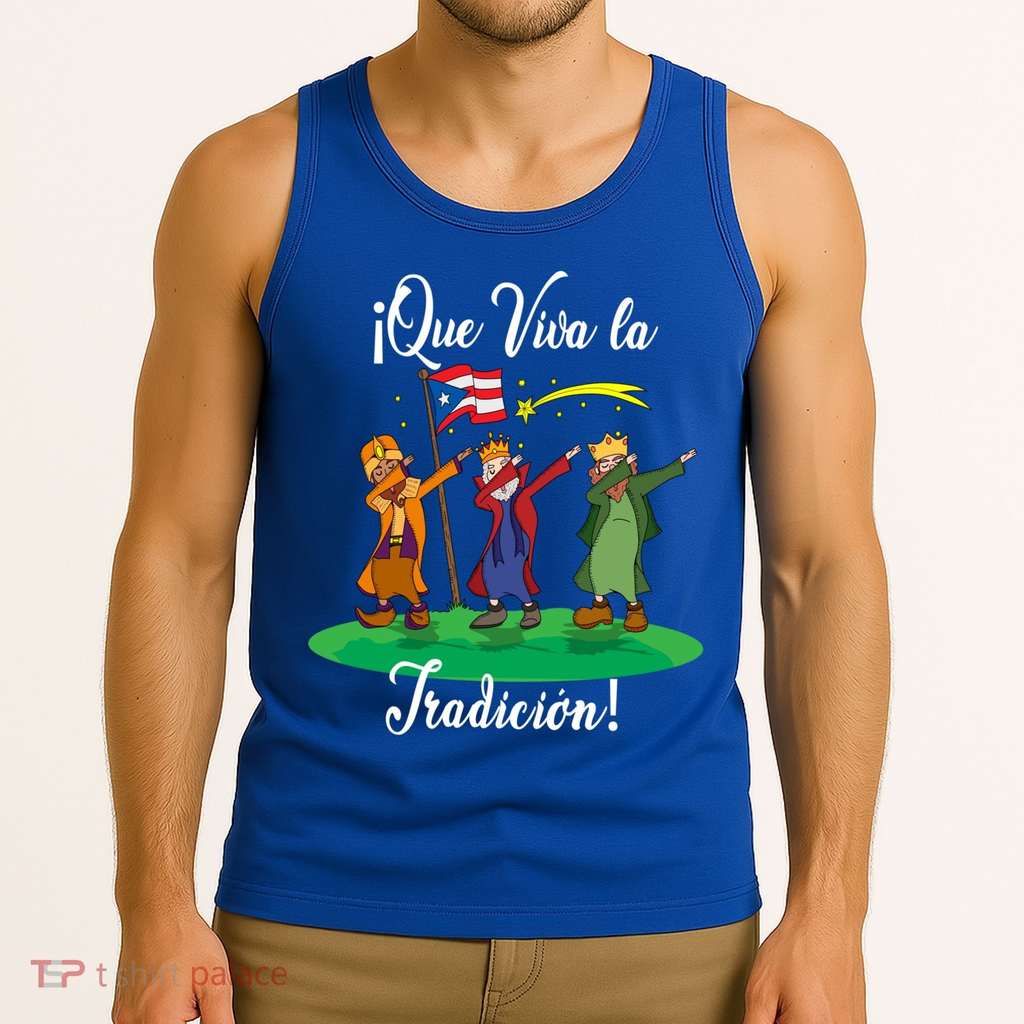 Los Tres Reyes Magos Three Wise Kings Dabbing Christmas Funny Gift Tank Top