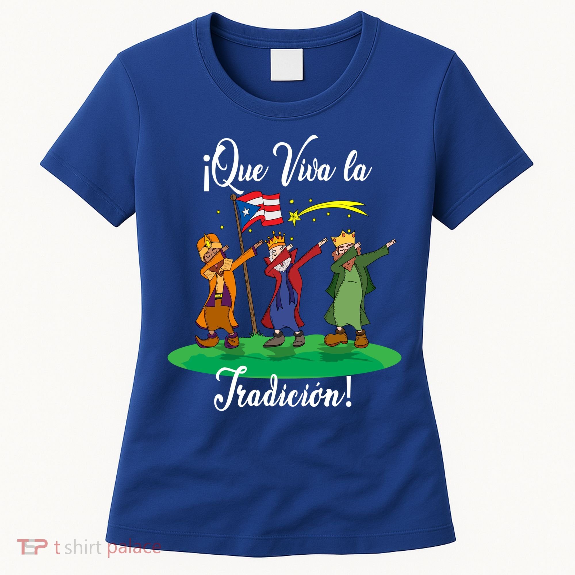 Los Tres Reyes Magos Three Wise Kings Dabbing Christmas Funny Gift Women's T-Shirt