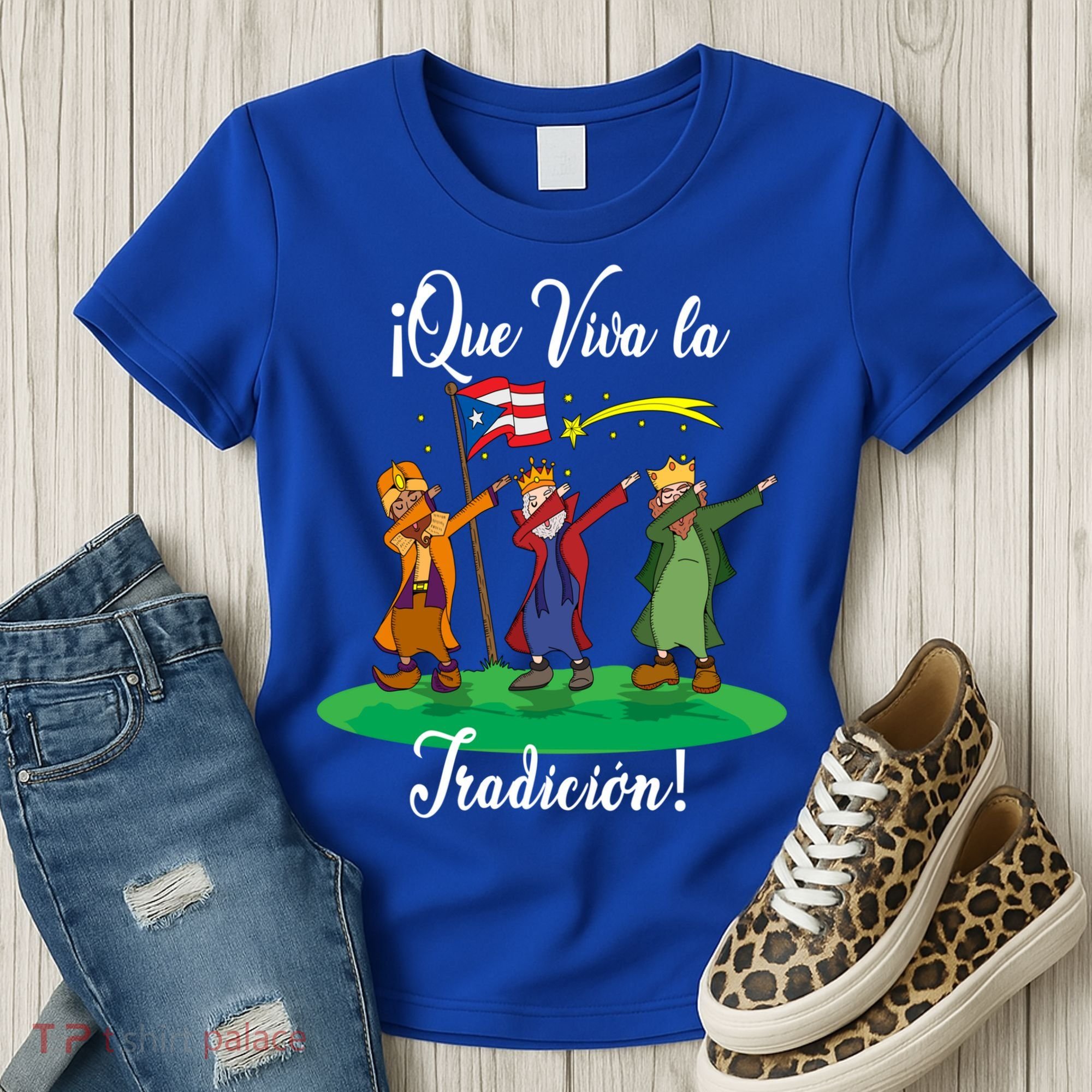 Los Tres Reyes Magos Three Wise Kings Dabbing Christmas Funny Gift Women's T-Shirt