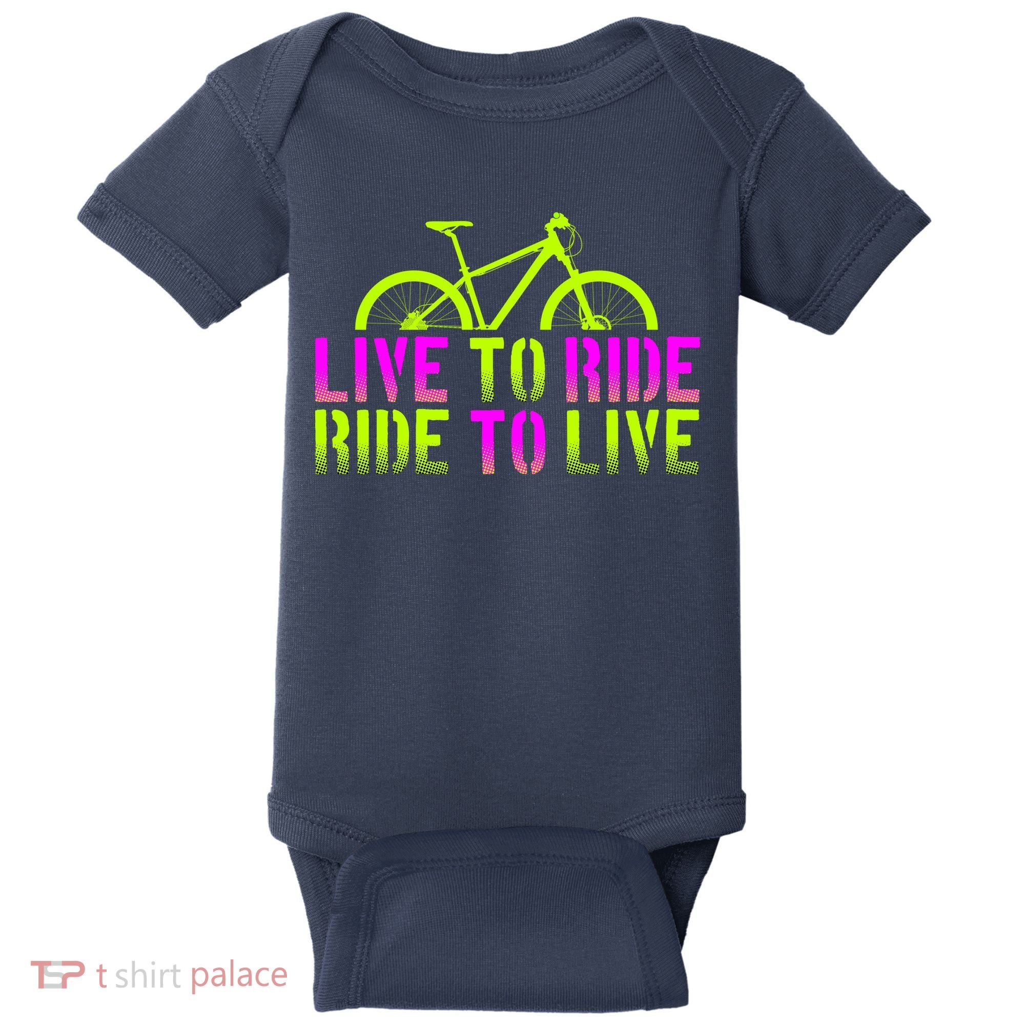 Live To Ride Ride To Live Bike Baby Bodysuit