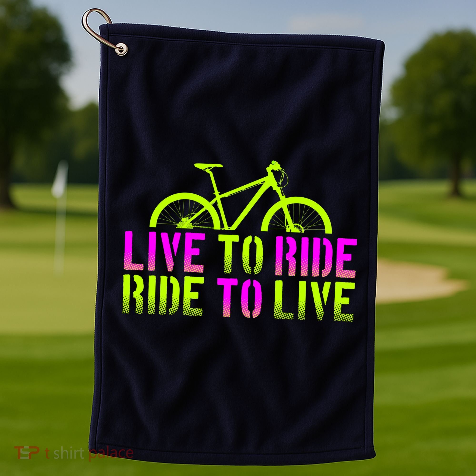 Live To Ride Ride To Live Bike Golf Towel