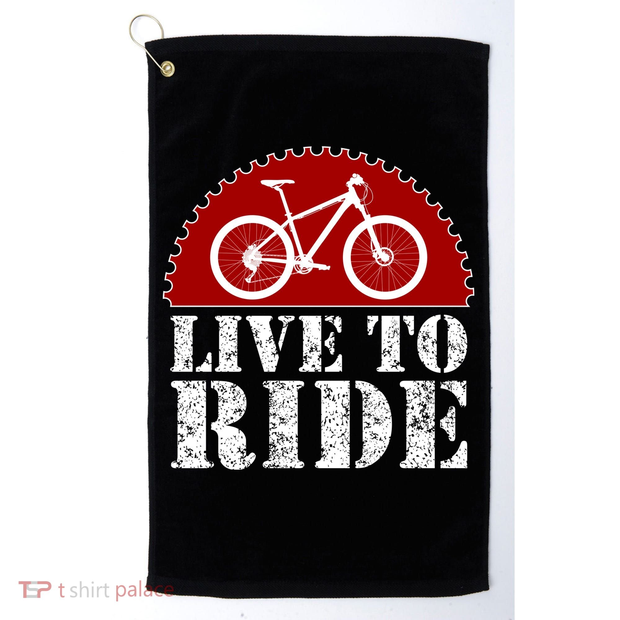Live To Ride Biking Golf Towel
