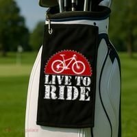 Live To Ride Biking Golf Towel thumb 2