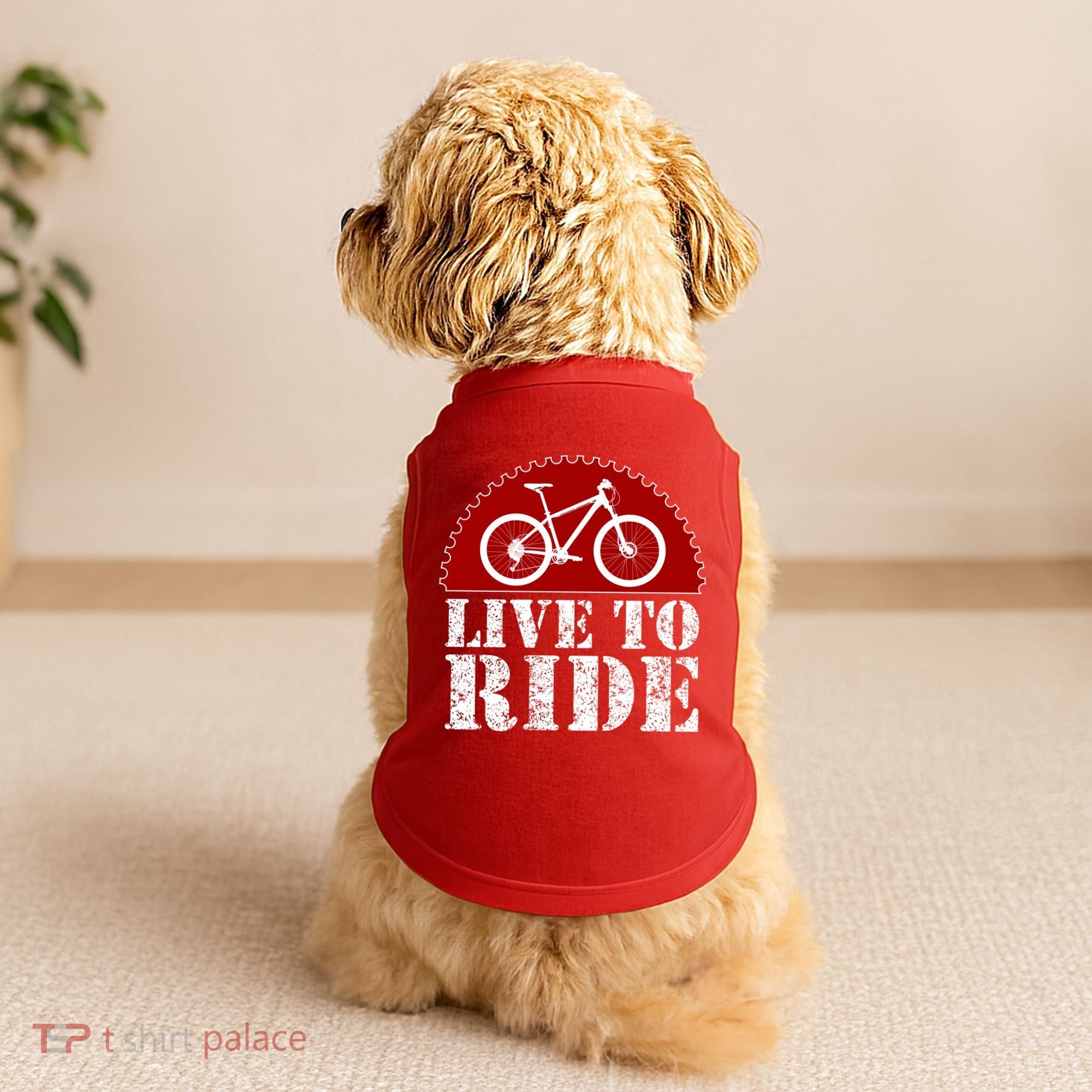 Live To Ride Biking Doggie Tank