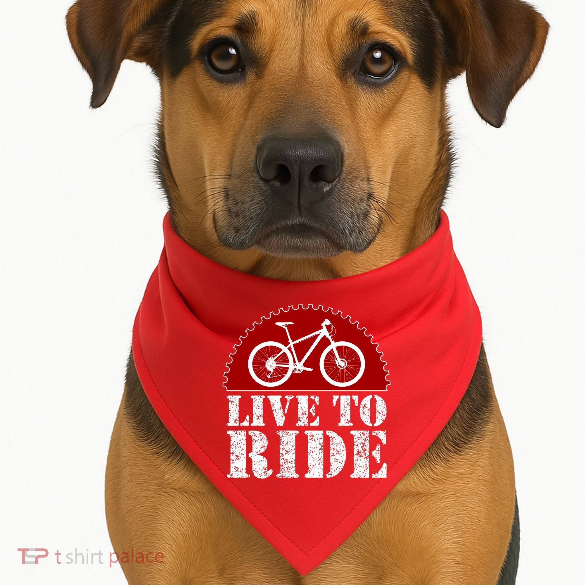Live To Ride Biking USA-Made Doggie Bandana