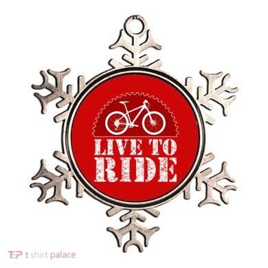 Live To Ride Biking Ornament