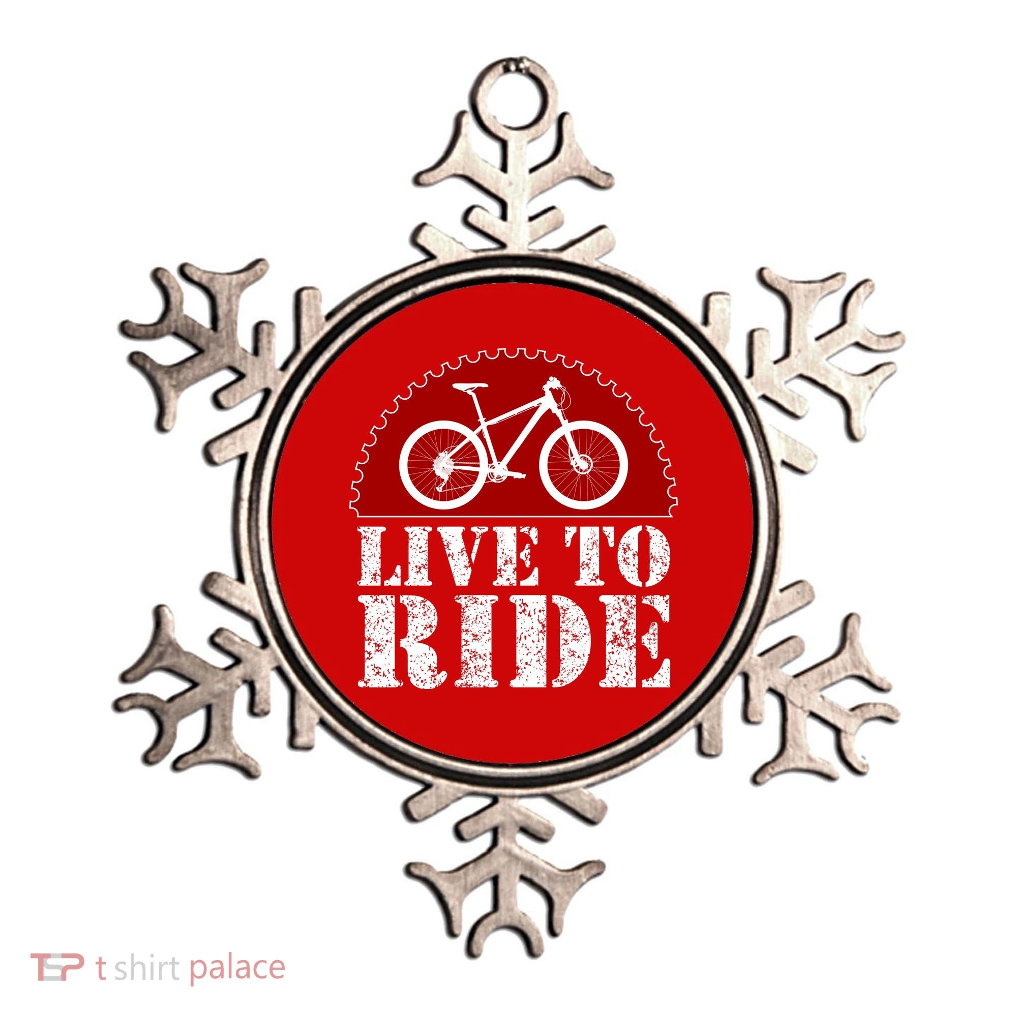 Live To Ride Biking Ornament