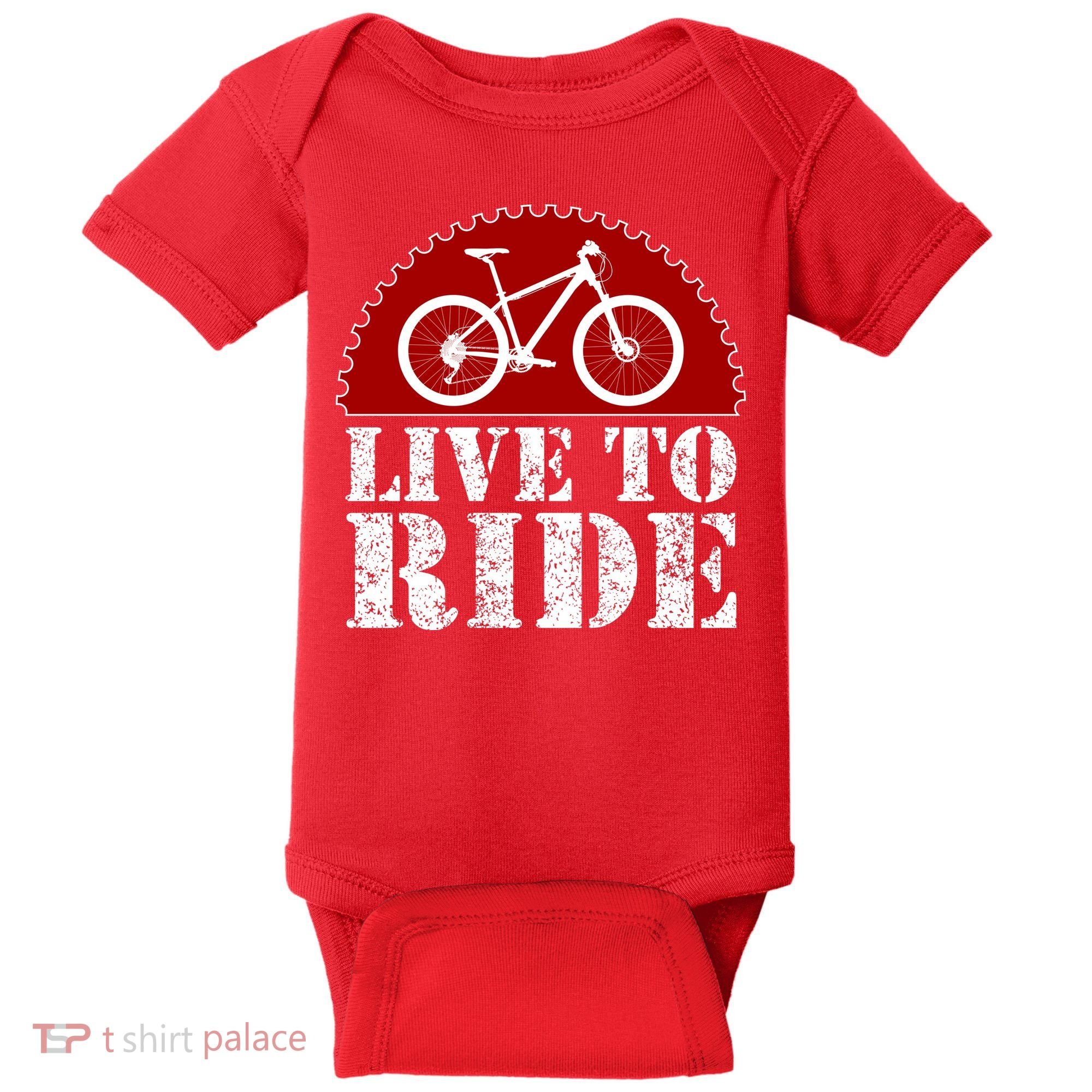 Live To Ride Biking Baby Bodysuit