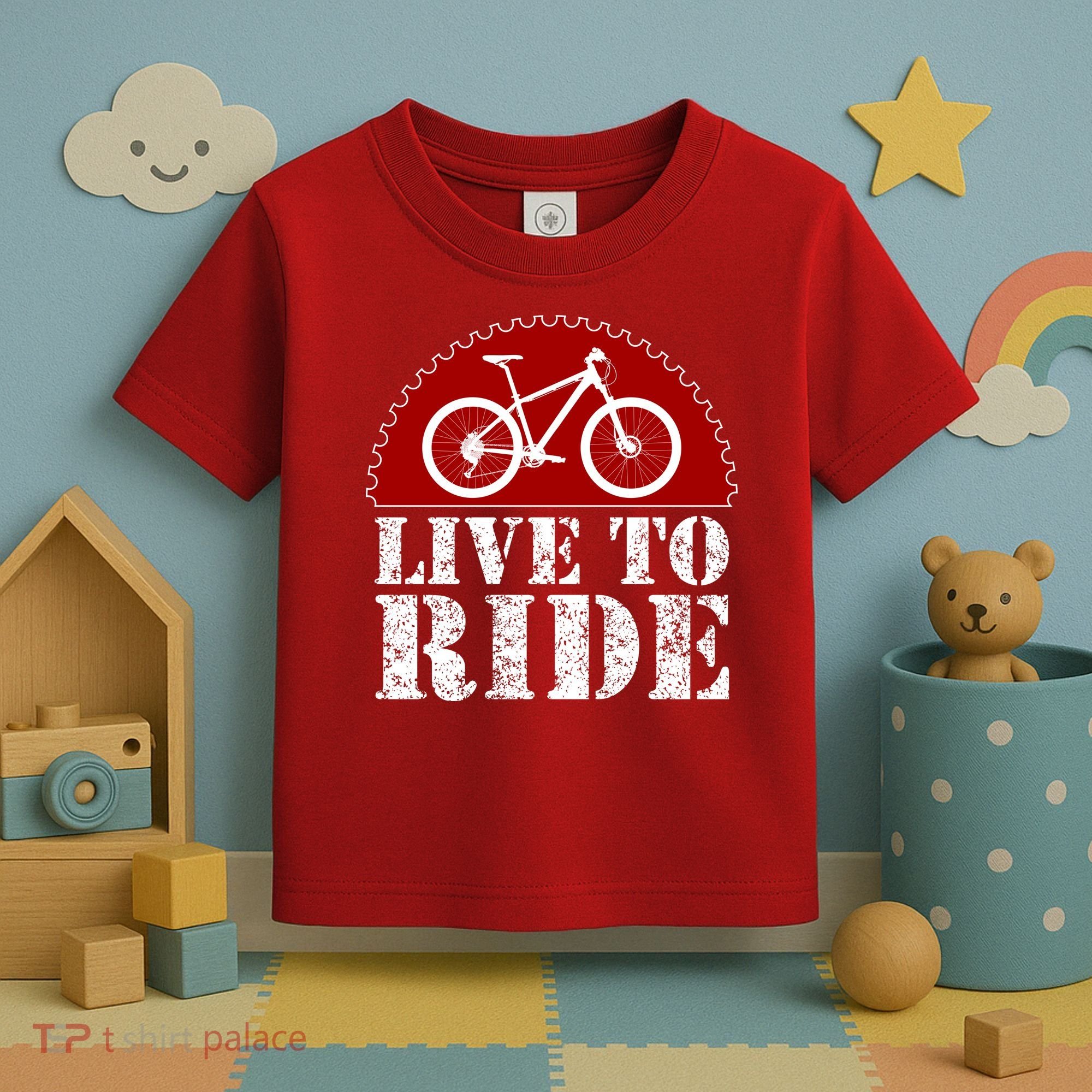 Live To Ride Biking Toddler T-Shirt