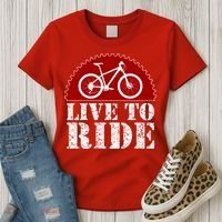 Live To Ride Biking Women's T-Shirt thumb 3