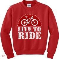Live To Ride Biking Kids Sweatshirt thumb 0