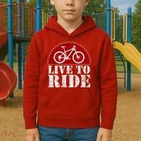 Live To Ride Biking Kids Hoodie thumb 2