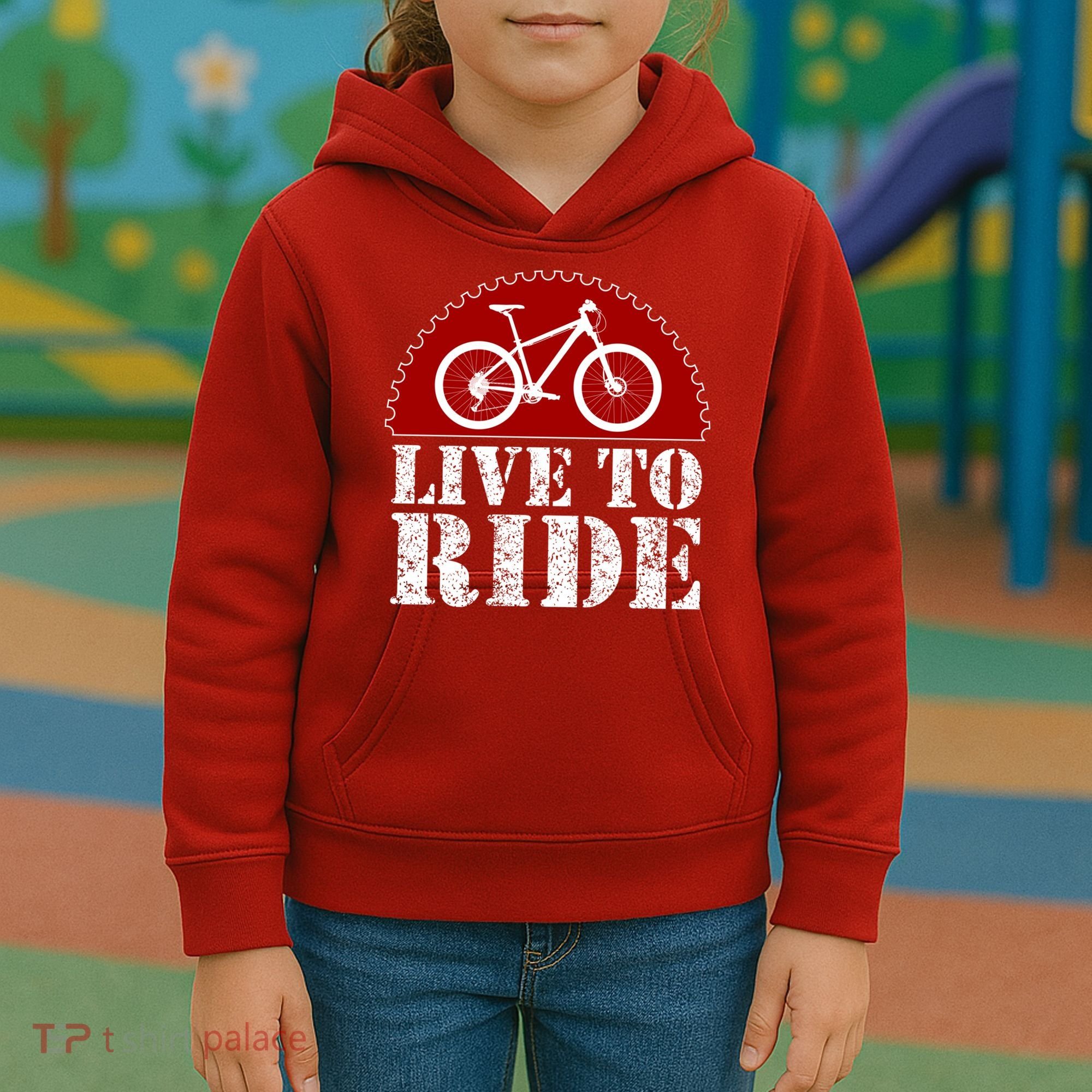 Live To Ride Biking Kids Hoodie