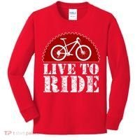 Live To Ride Biking Kids Long Sleeve Shirt thumb 0