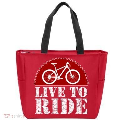 Live To Ride Biking Tote Bag