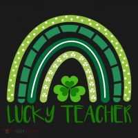 Lucky Teacher Rainbow St Patricks Day Backpack thumb 2