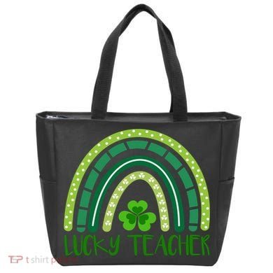 Lucky Teacher Rainbow St Patricks Day Tote Bag