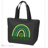 Lucky Teacher Rainbow St Patricks Day Tote Bag thumb 3