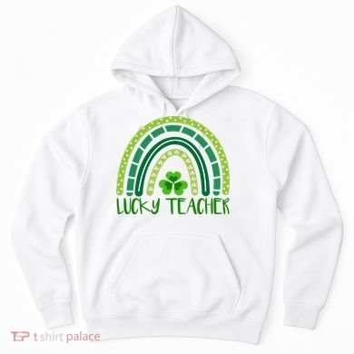 Lucky Teacher Rainbow St Patricks Day Hoodie