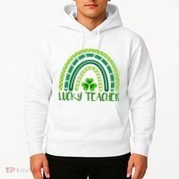 Lucky Teacher Rainbow St Patricks Day Hoodie thumb 2