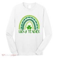 Lucky Teacher Rainbow St Patricks Day Long Sleeve Shirt thumb 0