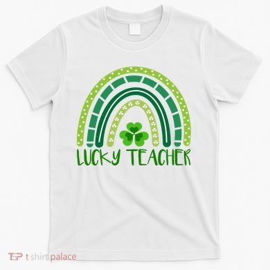 Lucky Teacher Rainbow St Patricks Day T-Shirt