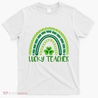 Lucky Teacher Rainbow St Patricks Day T-Shirt thumb 0