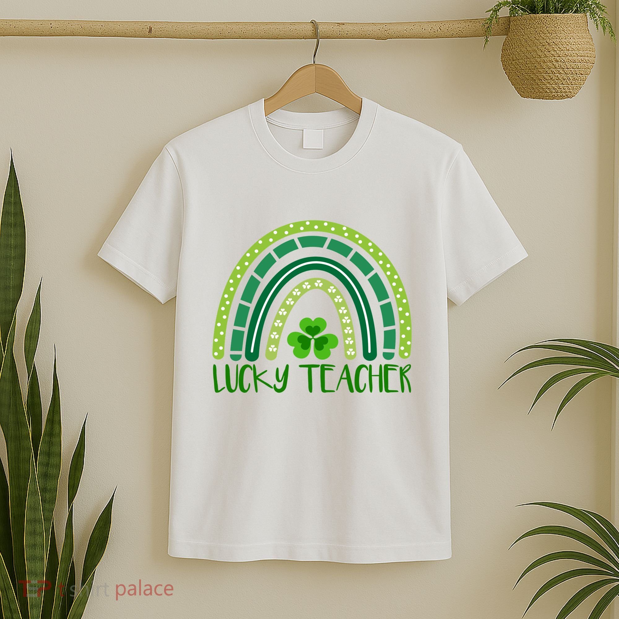 Lucky Teacher Rainbow St Patricks Day T-Shirt