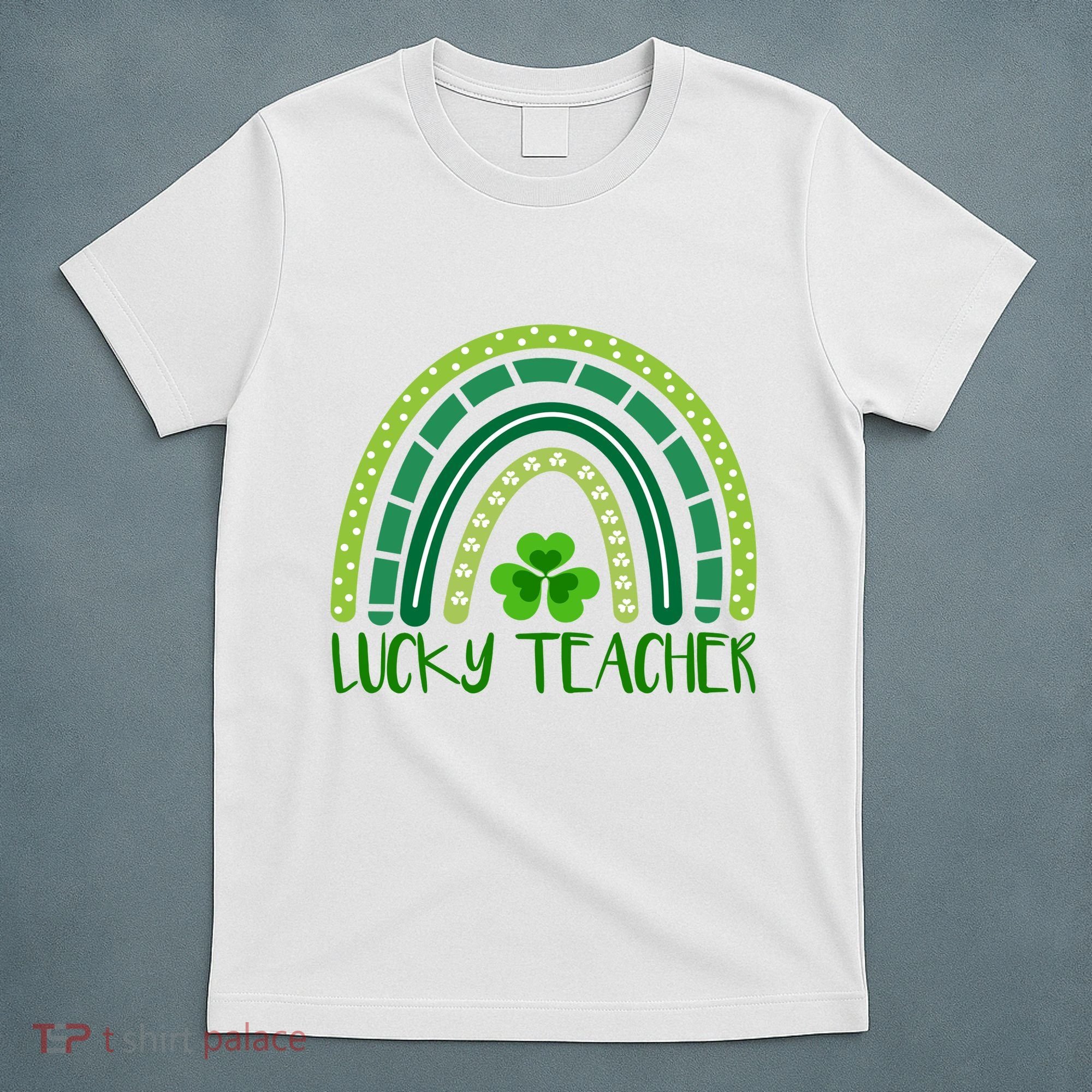 Lucky Teacher Rainbow St Patricks Day T-Shirt