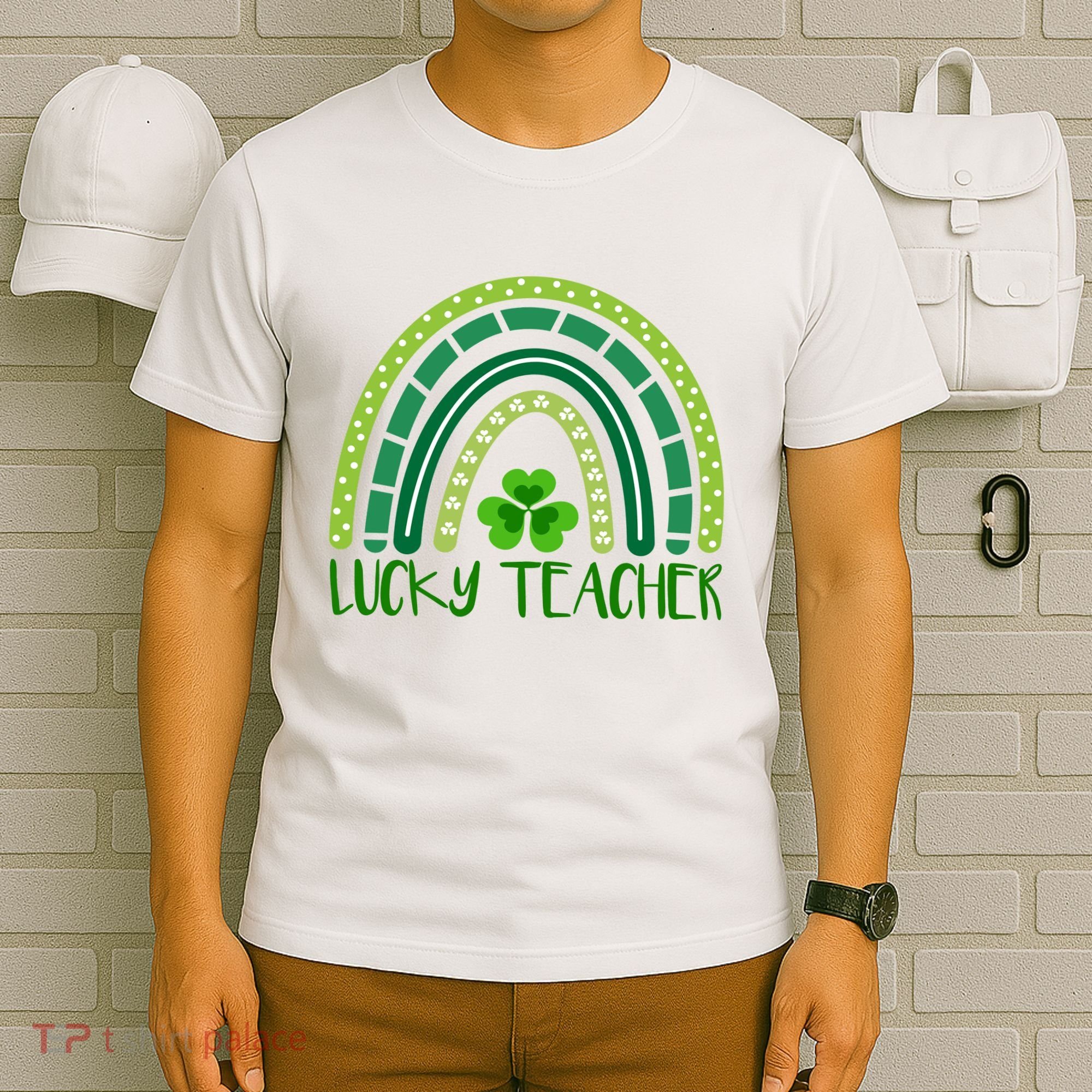 Lucky Teacher Rainbow St Patricks Day T-Shirt
