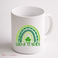 Lucky Teacher Rainbow St Patricks Day Coffee Mug thumb 1