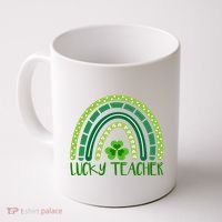 Lucky Teacher Rainbow St Patricks Day Coffee Mug thumb 0