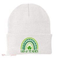Lucky Teacher Rainbow St Patricks Day Beanie thumb 0