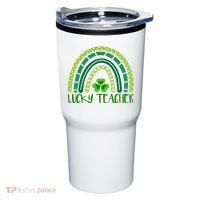 Lucky Teacher Rainbow St Patricks Day Tumbler thumb 0