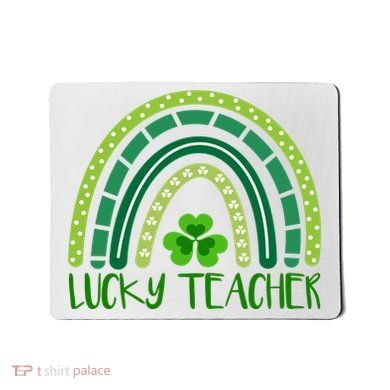 Lucky Teacher Rainbow St Patricks Day Mousepad