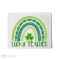 Lucky Teacher Rainbow St Patricks Day Mousepad thumb 0
