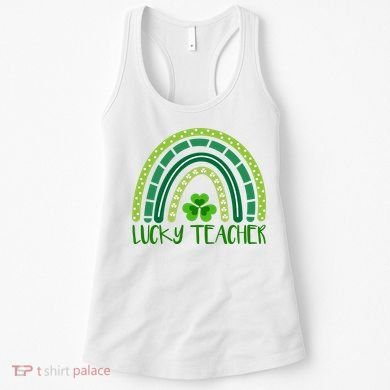 Lucky Teacher Rainbow St Patricks Day Women's Tank Top