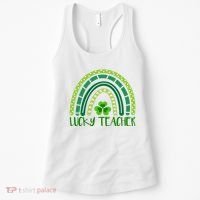 Lucky Teacher Rainbow St Patricks Day Women's Tank Top thumb 0