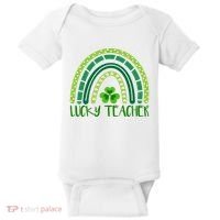 Lucky Teacher Rainbow St Patricks Day Baby Bodysuit thumb 0