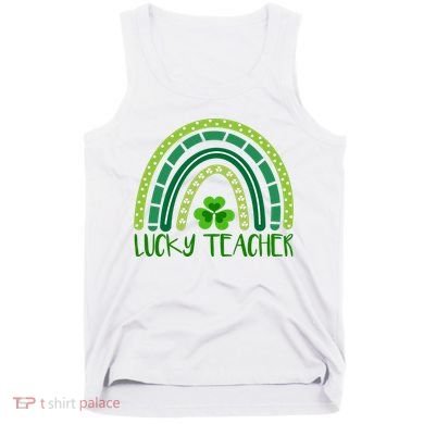 Lucky Teacher Rainbow St Patricks Day Tank Top