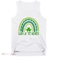Lucky Teacher Rainbow St Patricks Day Tank Top thumb 0