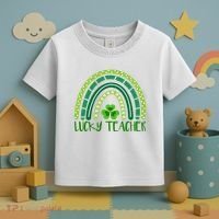 Lucky Teacher Rainbow St Patricks Day Toddler T-Shirt thumb 3