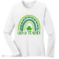 Lucky Teacher Rainbow St Patricks Day Women's Long Sleeve Shirt thumb 0