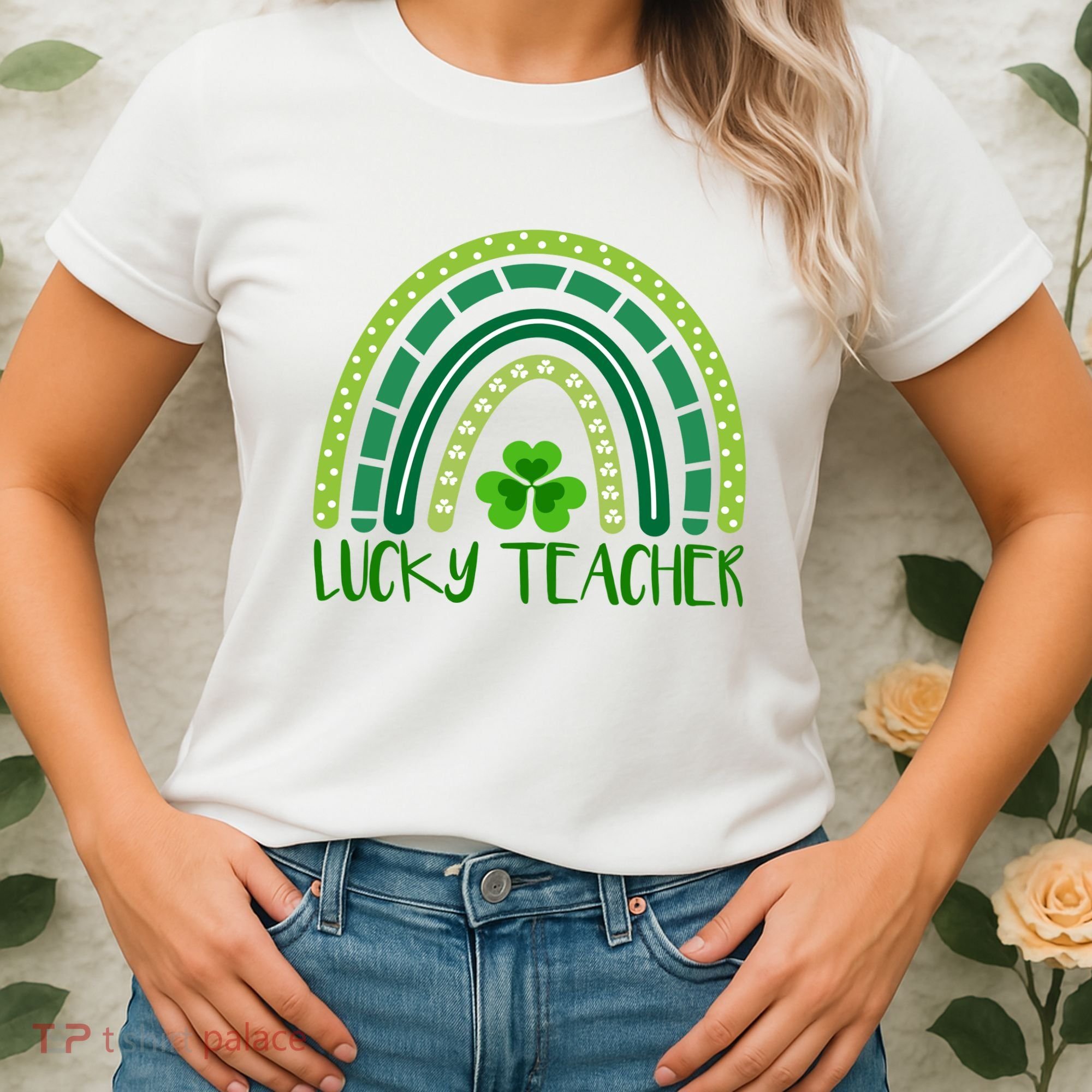 Lucky Teacher Rainbow St Patricks Day Women's T-Shirt