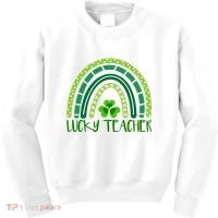 Lucky Teacher Rainbow St Patricks Day Kids Sweatshirt thumb 0