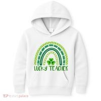 Lucky Teacher Rainbow St Patricks Day Kids Hoodie thumb 0