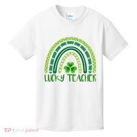 Lucky Teacher Rainbow St Patricks Day Kids T-Shirt thumb 0