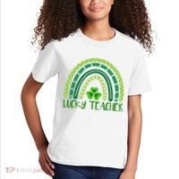 Lucky Teacher Rainbow St Patricks Day Kids T-Shirt thumb 2